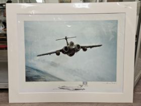 A Michael Rondot limited edition print “Buccaneer Thunder”, 3/50, sketch to margin