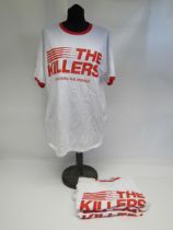 THE KILLERS: Four 'Imploding The Mirage' t-shirts (4, size XL, unworn)