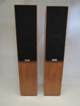 A pair of Tannoy Mercury V4 cherry wood floorstanding speakers