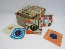 A collection of predominantly 1950s and 1960s 7" singles, various Rock n Roll, Rockabilly, Jazz,