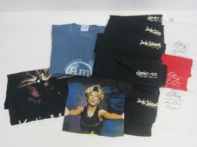 Eleven assorted band crew and tour t-shirts to include Alanis Morissette, Sting (x3), Damien Rice (