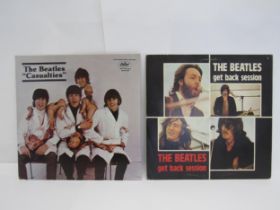 THE BEATLES: Two bootleg LPs to include 'Get Back Session' limited edition LP with white labels (