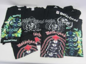 Twenty-four Motorhead tour t-shirts to include 'Bastards' (x6), 'Stone Deaf Forever!' (x9), 'Born to