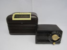 Two vintage Bakelite cased valve radios to include Bush EBS23 (missing knobs and buttons) and