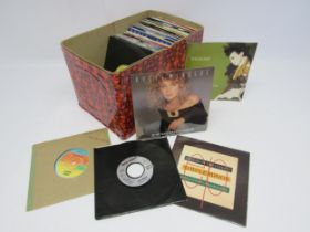 A collection of 1970s and 80s Rock and Pop 7" singles including Kylie Minogue, Thin Lizzy, Stevie