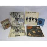 THE BEATLES: Four UK mono LPs with black/yellow Parlophone labels, to include 'Help!' (PMC 1255, -