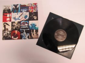 U2: 'Achtung Baby' LP, first issue with uncensored Adam Clayton nude photo to rear sleeve (Island