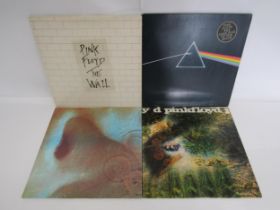 PINK FLOYD: Four LPs to include 'A Saucerful Of Secrets' with black and silver Columbia labels (