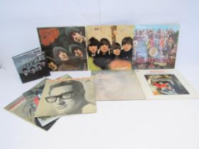 A small collection of LPs to include THE BEATLES: 'Rubber Soul' (PMC 1266, -4/-4 matrix, vinyl