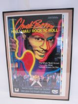 CHUCK BERRY: An original uncut film poster for the video release of 'Hail Hail Rock N Roll' (1987)