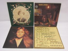 SANDY DENNY: Three LPs, all with pink rim Island labels, to include 'Like An Old Fashioned Waltz' (