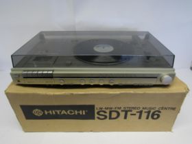 A Hitachi SDT-116 music centre, boxed