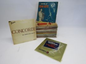 A collection of Jazz and other 10" LPs on Vogue, Esquire, Columbia, Decca, HMV and others, artists