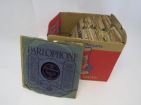 A collection of 1920's purple label issue Parlophone R series 10" shellac 78rpm records, mainly