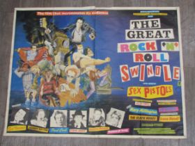 SEX PISTOLS: An original UK quad (30"x40") cinema poster for 'The Great Rock N Roll Swindle',