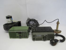 An Icom IC-M60 VHF Marine Radio Telephone and a Sailor Compact VHF RT2048 marine radio (both a/f),