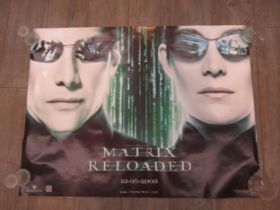 Eight UK quad (30" x 40") film posters to include 'The Matrix Reloaded' (2003), 'The Matrix