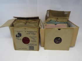 A collection of Parlophone R series 10" shellac 78rpm records including Clarence Williams, Luis