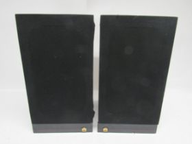 A pair of Castle Durham teak cased bookshelf speakers