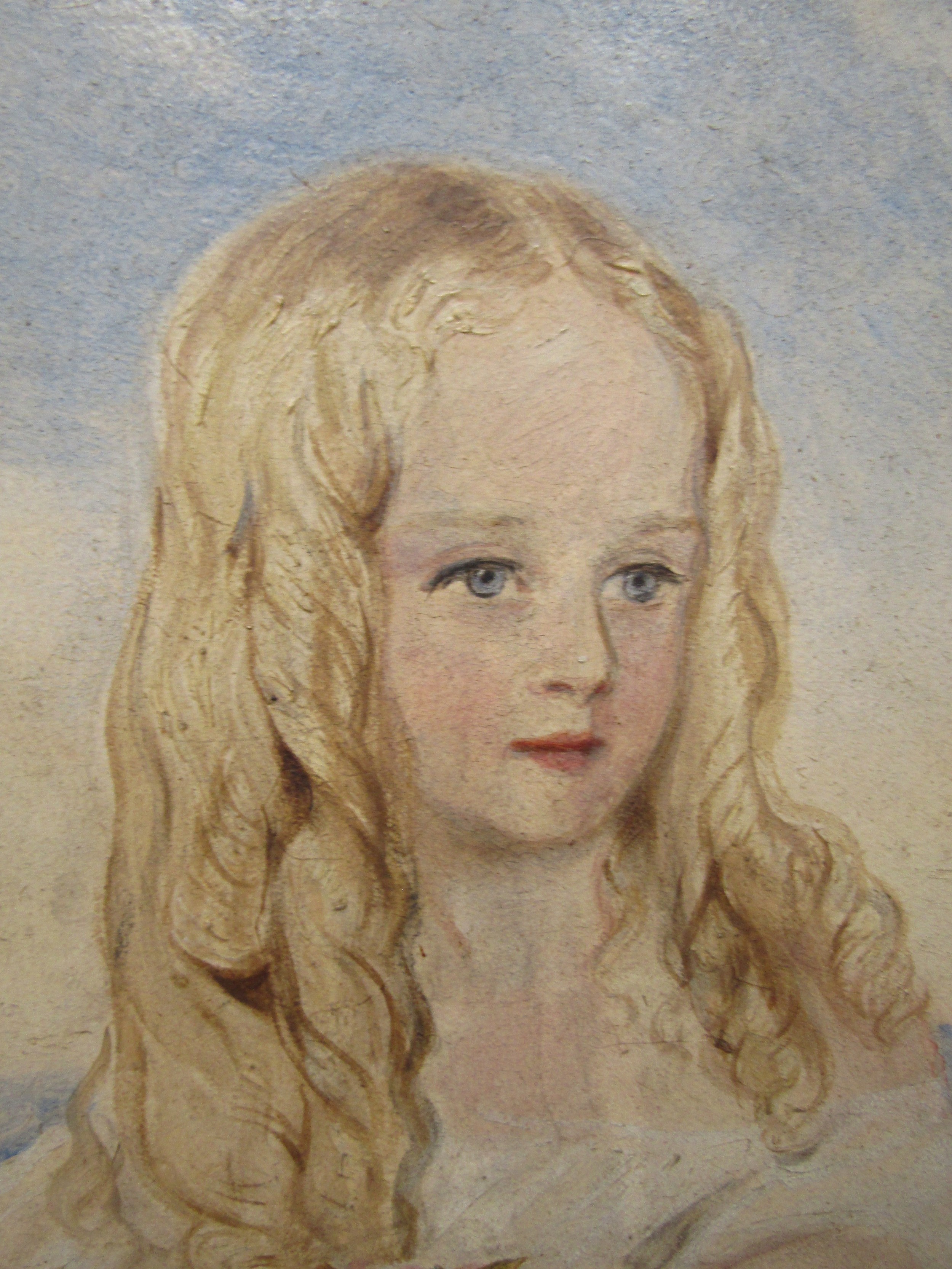 SIMON KIRKUP - A 19th Century oil on card portrait of Louisa Catherine Gooch, unsigned, set in a - Image 3 of 8