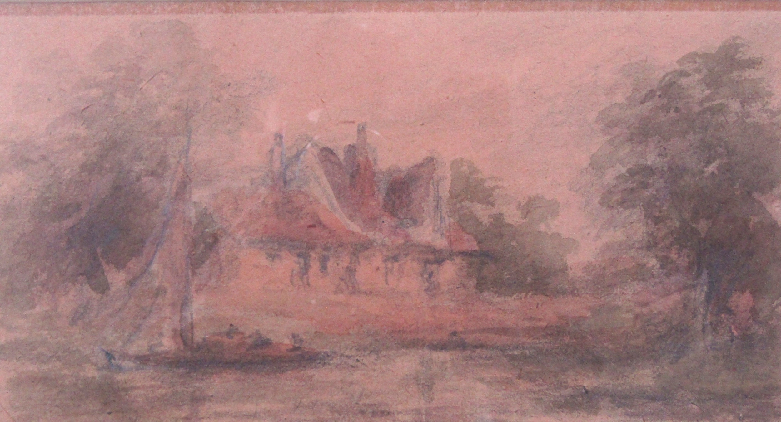 HOLMES EDWIN CORNELIUS WINTER (1851-1935) Three framed and glazed watercolours, gate house ruin - Image 2 of 4