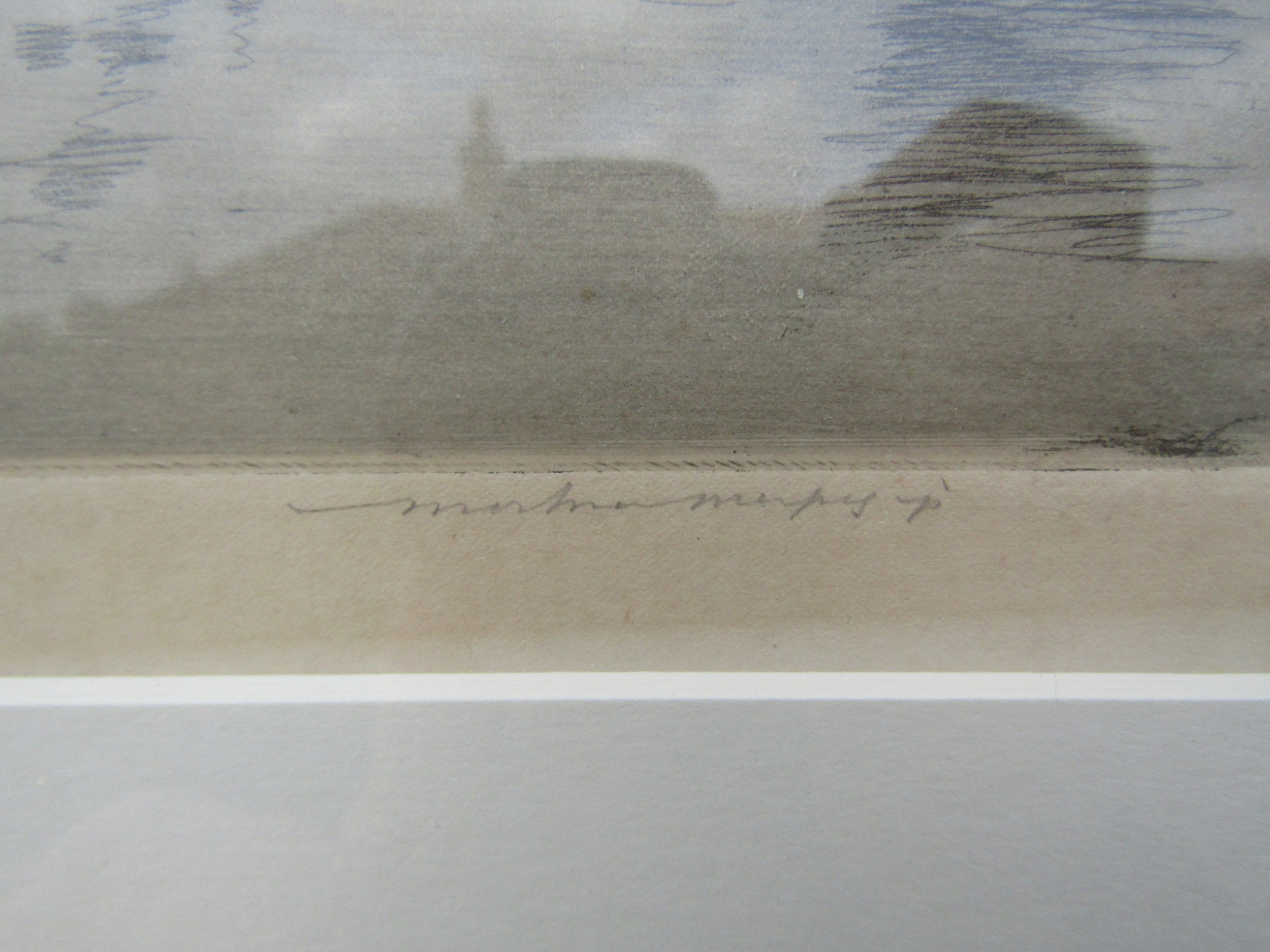 MORTIMER LUDDINGTON MENPES (Australian 1855-1938) 'Tea House, Shanghai' - drypoint etching. Pencil - Image 3 of 5