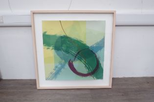BRIGITTE HAGUE (Contemporary Norwich 20 Group artist) A framed and glazed silk screen monoprint,