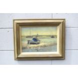 TREVOR CHAMBERLAIN RSMA ROI (b.1933) 'Summer Sun, Leigh-On-Sea', oil on canvas. Signed bottom right.