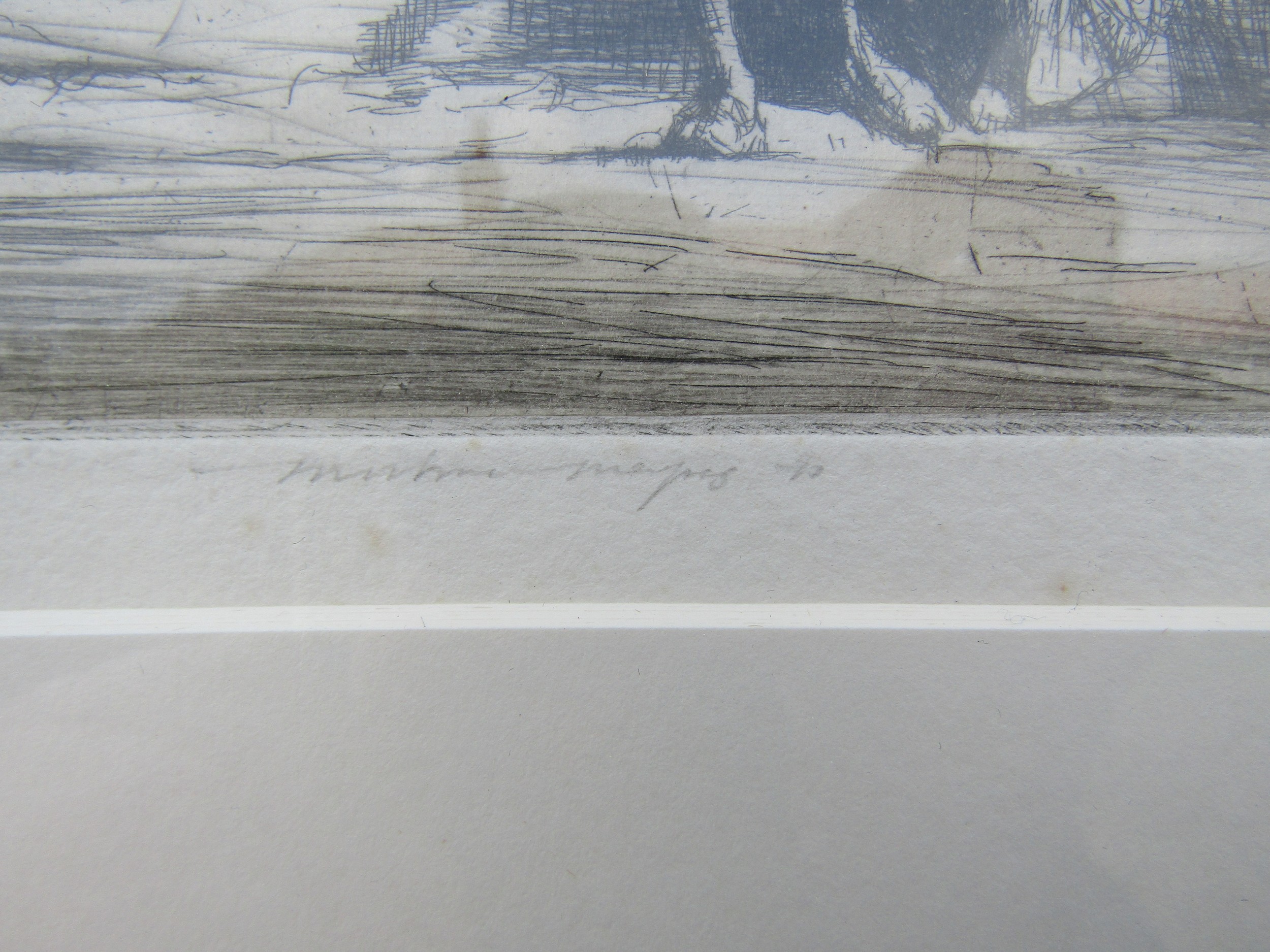 MORTIMER LUDDINGTON MENPES (Australian 1855-1938) 'At Delhi' - drypoint etching. Pencil signed - Image 3 of 5