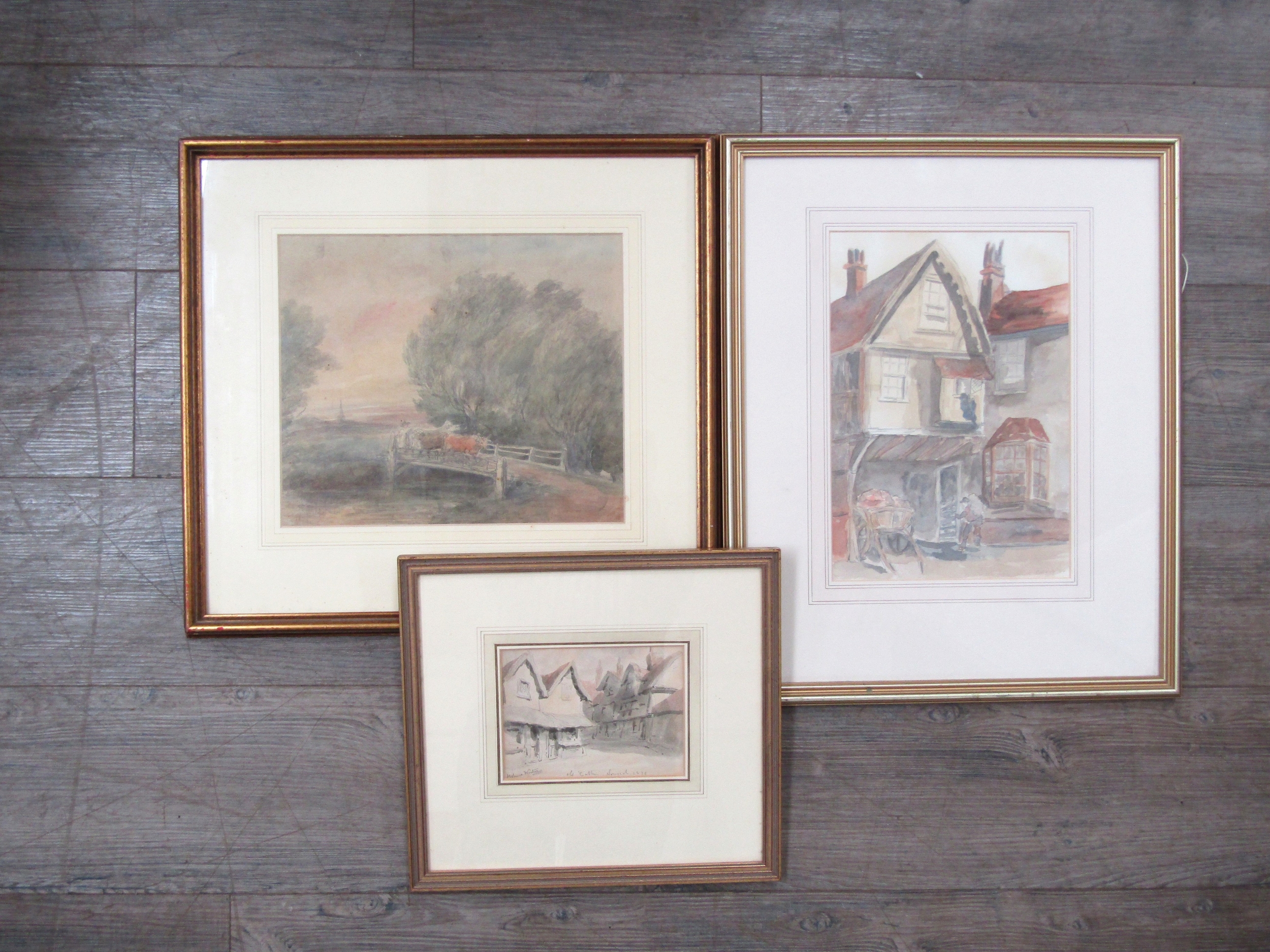 HOLMES EDWIN CORNELIUS WINTER (1851-1935) Three framed and glazed watercolours of Norwich scenes/
