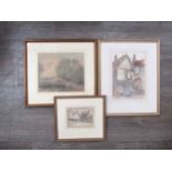 HOLMES EDWIN CORNELIUS WINTER (1851-1935) Three framed and glazed watercolours of Norwich scenes/