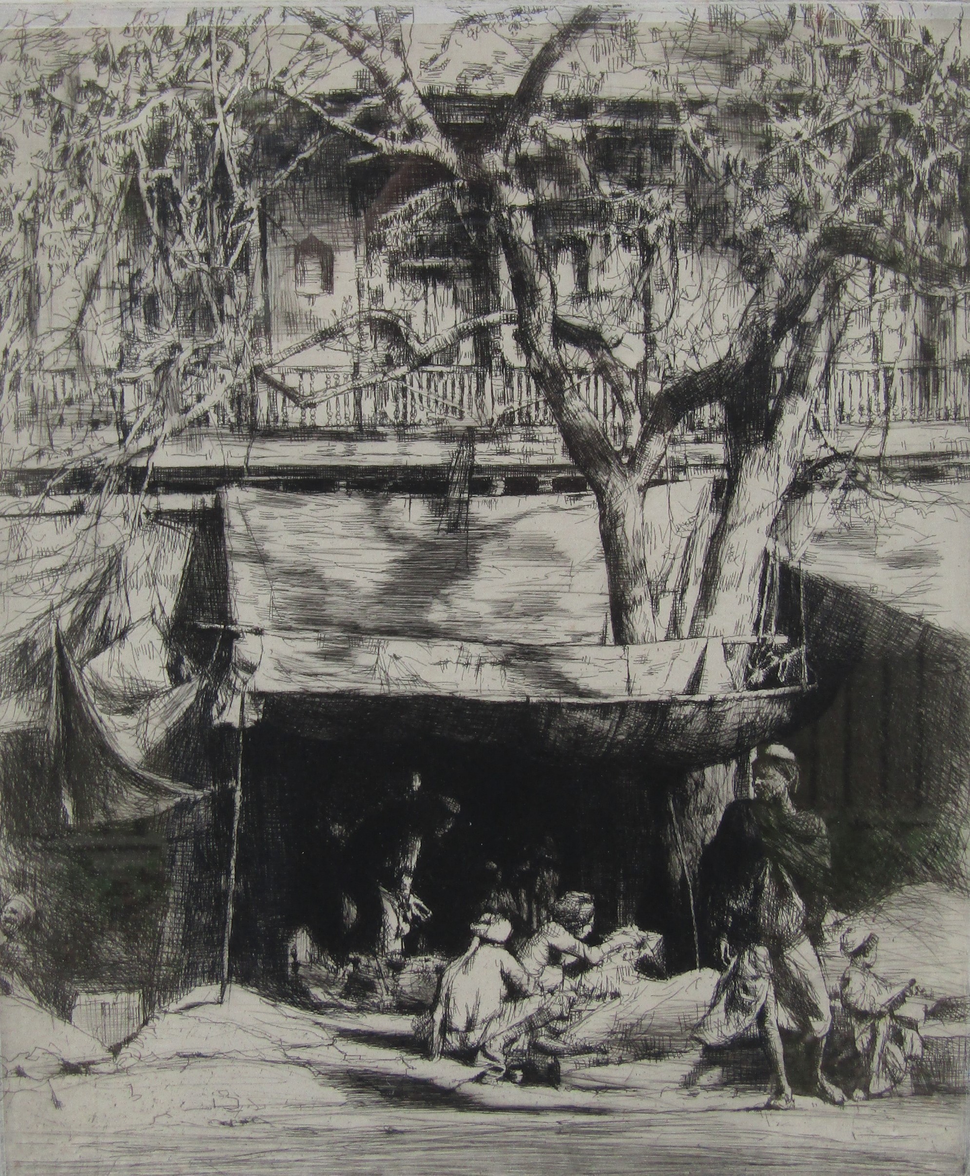 MORTIMER LUDDINGTON MENPES (Australian 1855-1938) 'At Delhi' - drypoint etching. Pencil signed - Image 2 of 5