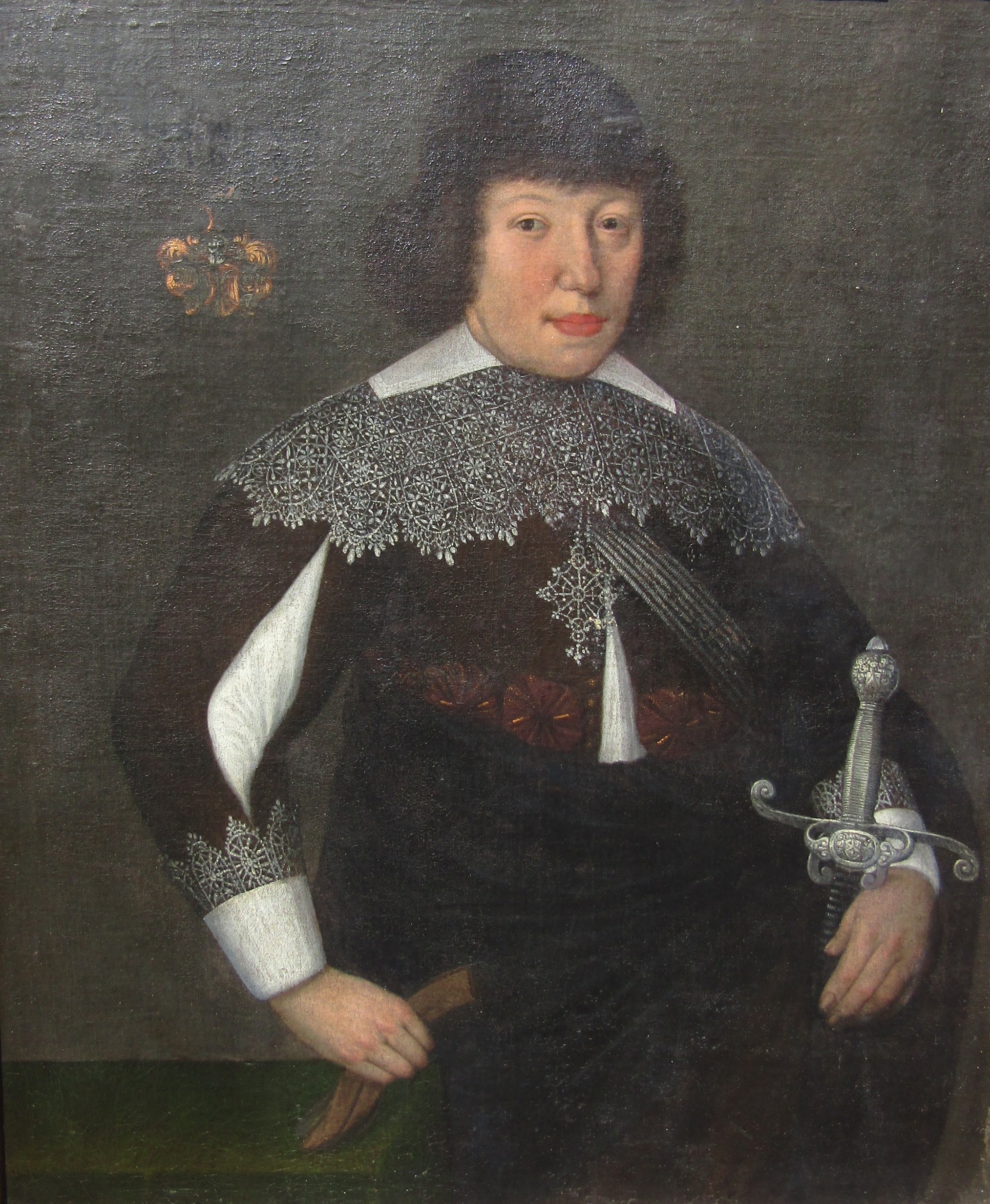 A 17th Century Dutch portrait of a young nobleman painted at the age of sixteen, dated 1636 with - Image 3 of 15