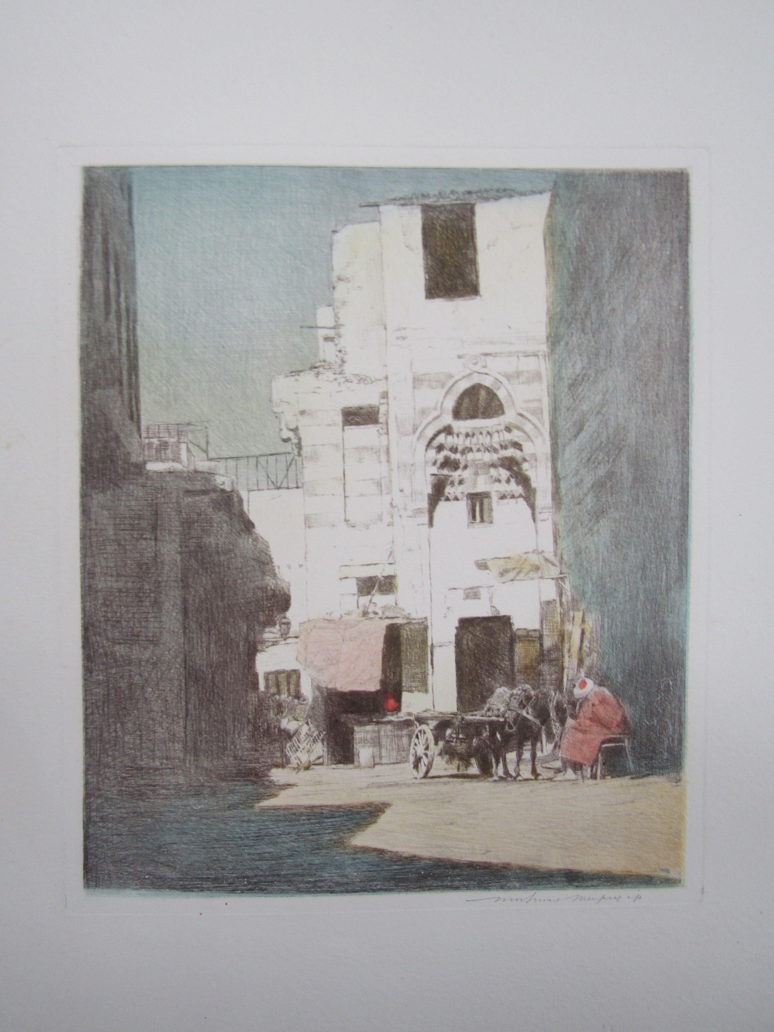 MORTIMER LUDDINGTON MENPES (Australian 1855-1938) Two unframed drypoint etchings printed in coloured - Image 2 of 7