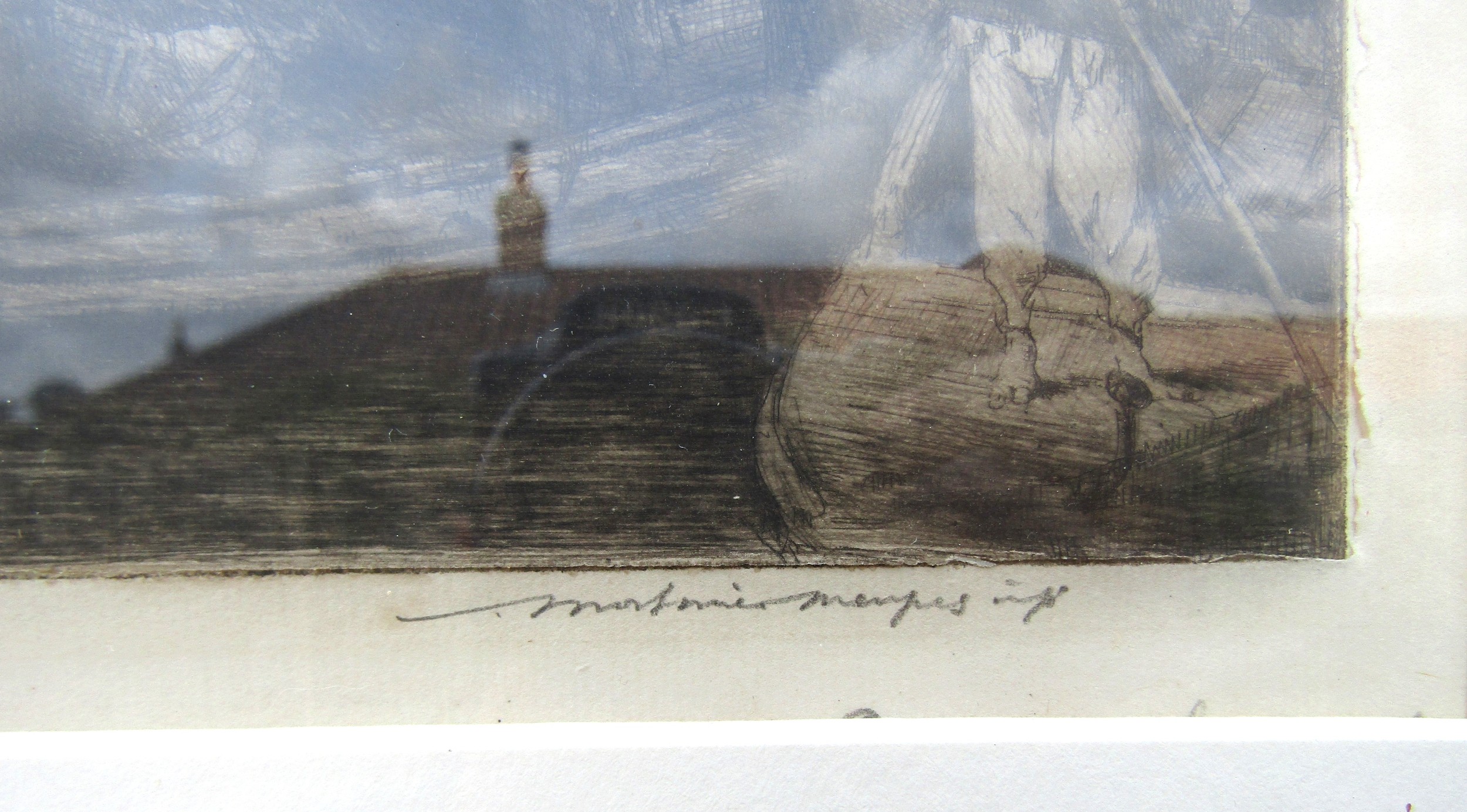 MORTIMER LUDDINGTON MENPES (Australian 1855-1938) 'On The Yellow River, Shanghai' - drypoint - Image 3 of 7