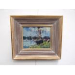 GEOFFREY CHATTEN (b.1938) A framed oil on board - 'St Olaves'. Signed bottom left. Image size 25.5cm
