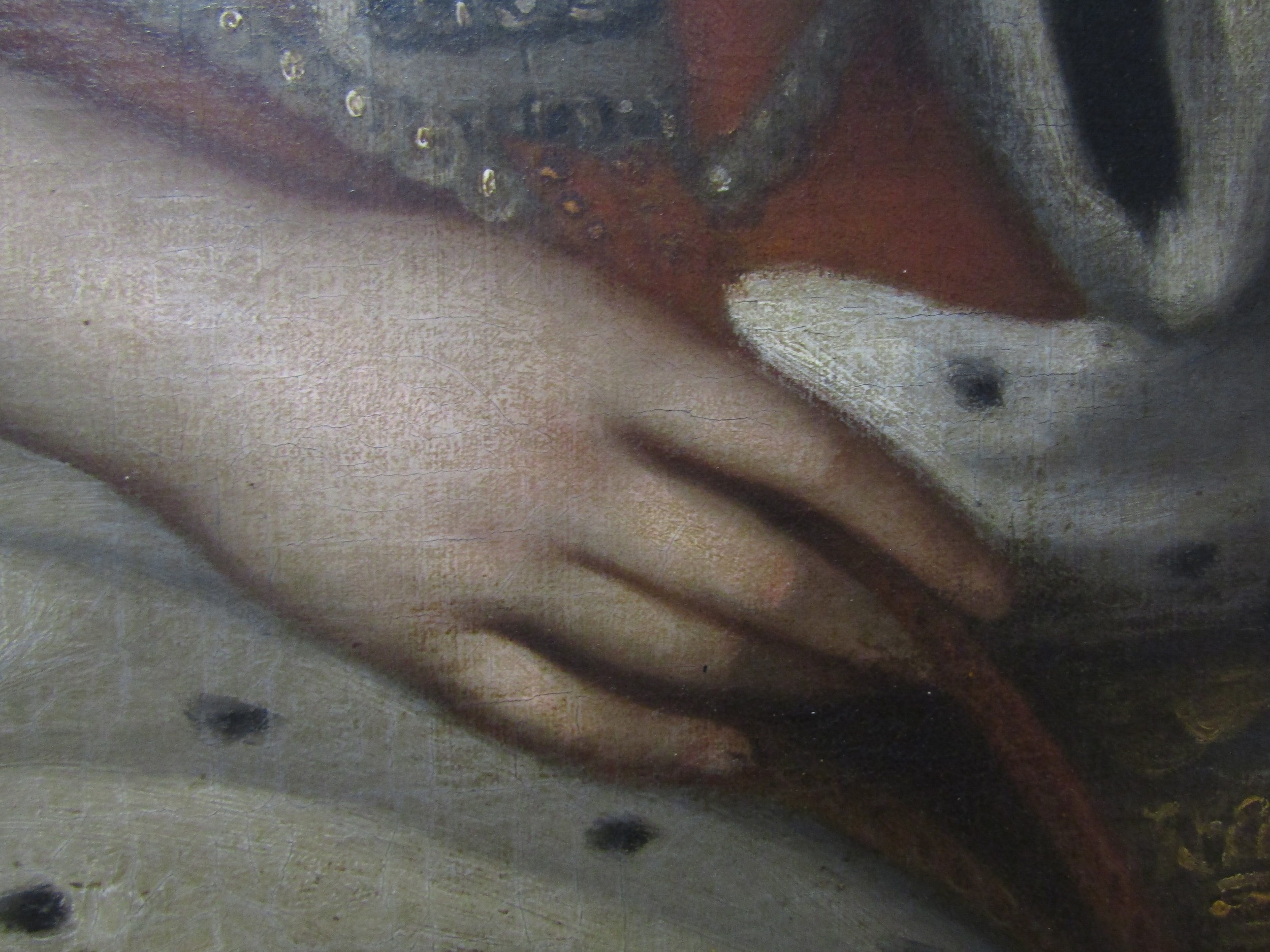 In the manner of Godfrey Kneller (1646-1723). A portrait of Queen Anne wearing a pearl necklace in - Image 14 of 20