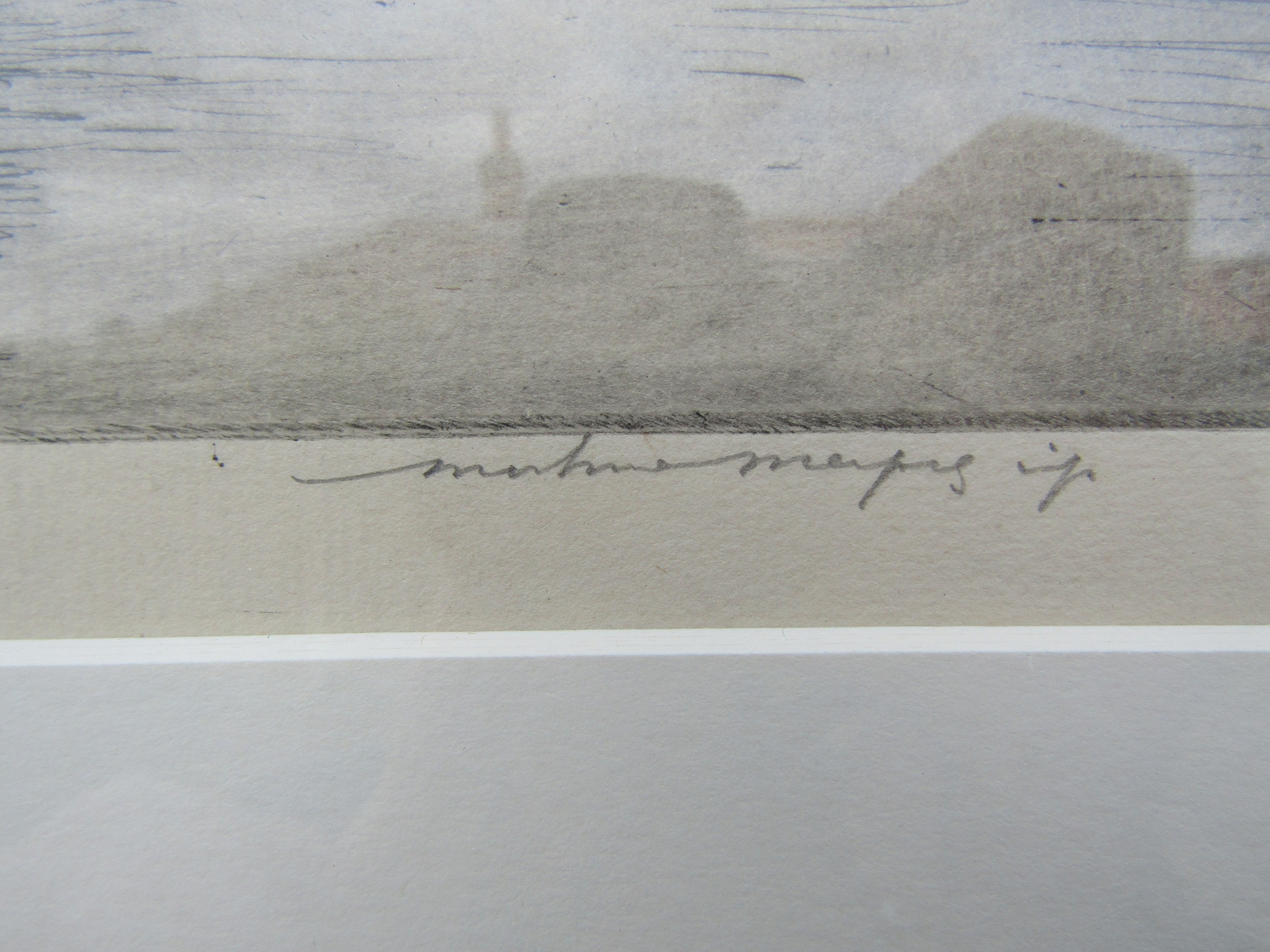 MORTIMER LUDDINGTON MENPES (Australian 1855-1938) 'Upstream from the harbour, Nagasaki' - drypoint - Image 3 of 4