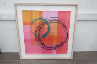 BRIGITTE HAGUE (Contemporary Norwich 20 Group artist) A framed and glazed silk screen monoprint,