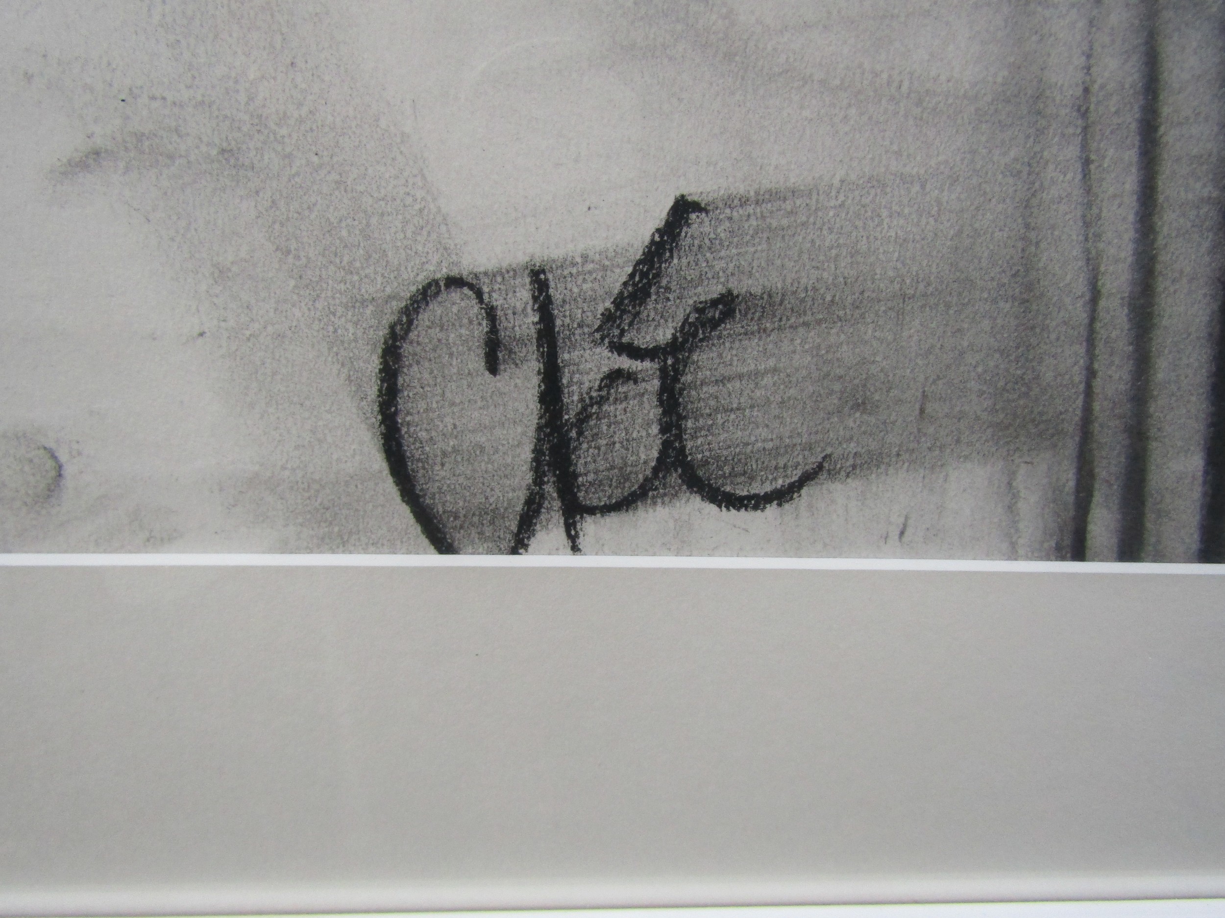 CLOE CLOHERTY (b.1964) A large framed and glazed charcoal on paper, female nude 'Aurelia'. Image - Image 3 of 3