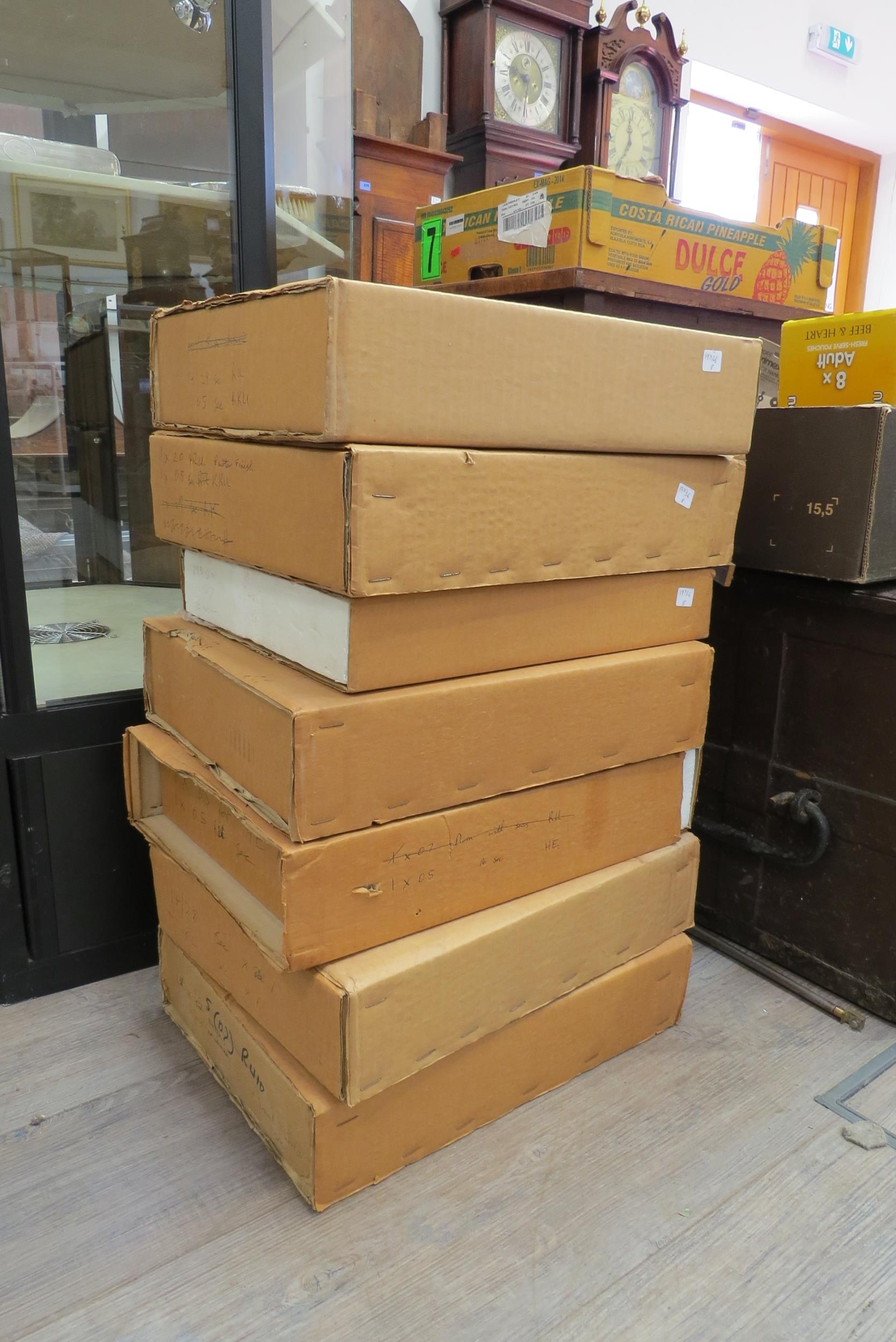 Seven boxed pairs of modern longcase dials, mainly Keininger - Image 2 of 2