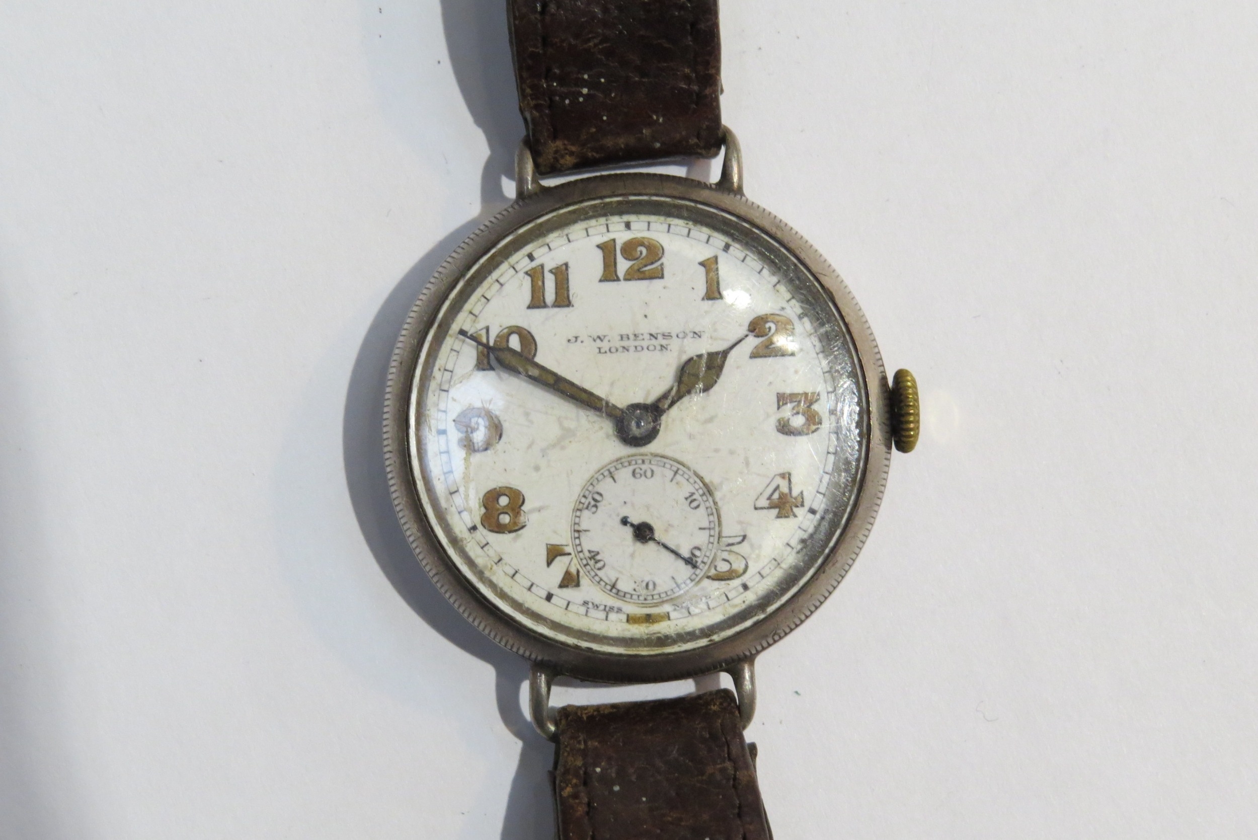 A group of four silver watches inclduing a J. W. Benson, London with subsidiary seconds dial on - Image 4 of 7