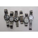 Six Seiko gents wristwatches including two chronograph, two quartz SQ100 and an automatic