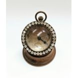 An American paperweight clock with French movement, Arabic numerals with subsidary seconds dial,