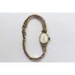 A 9ct gold cased ladies Rotary wristwatch, stamp to strap