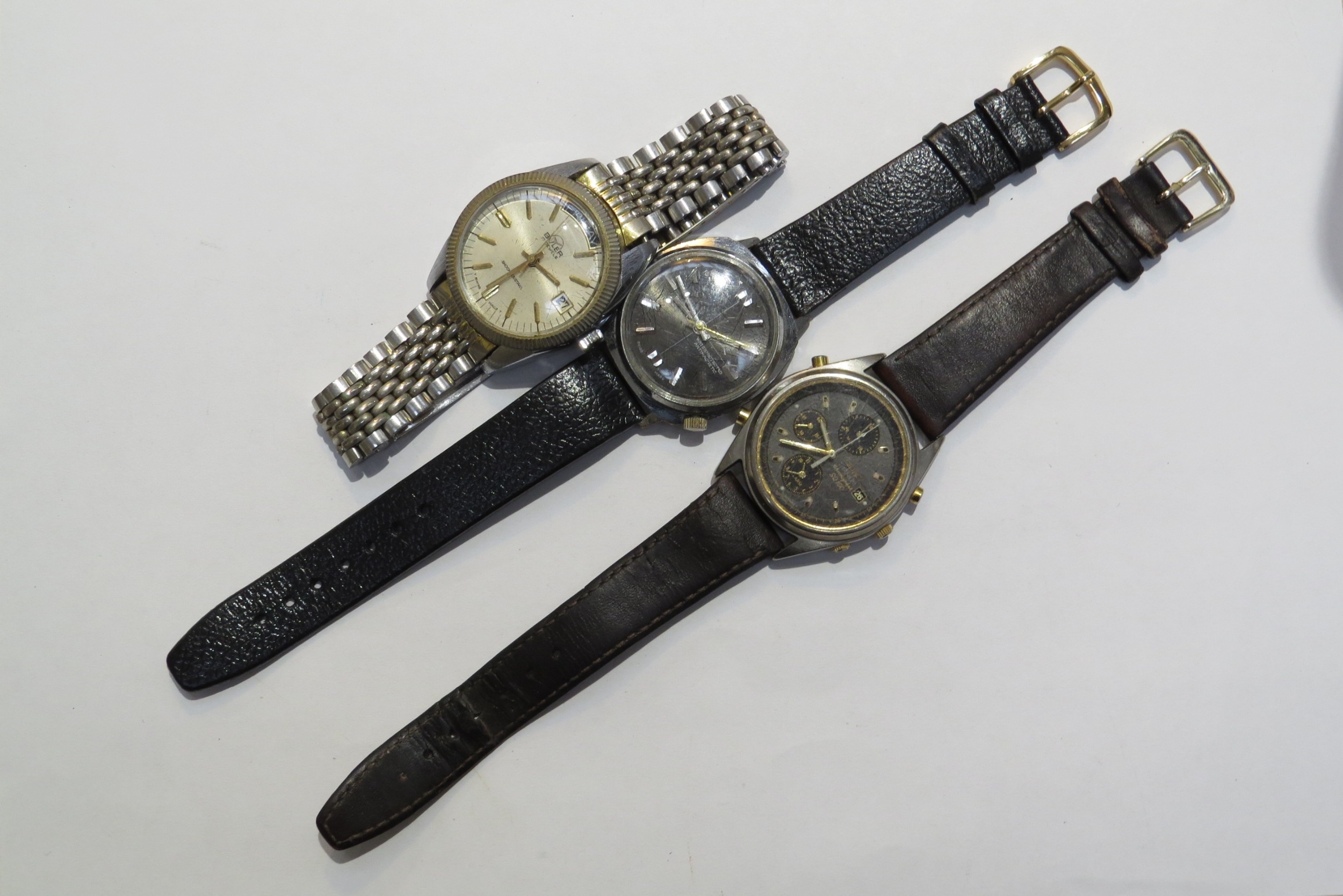 Three gents wristwatches including Stanley de Luxe 25year antimagnetic manual & Seiko Titanium - Image 3 of 3