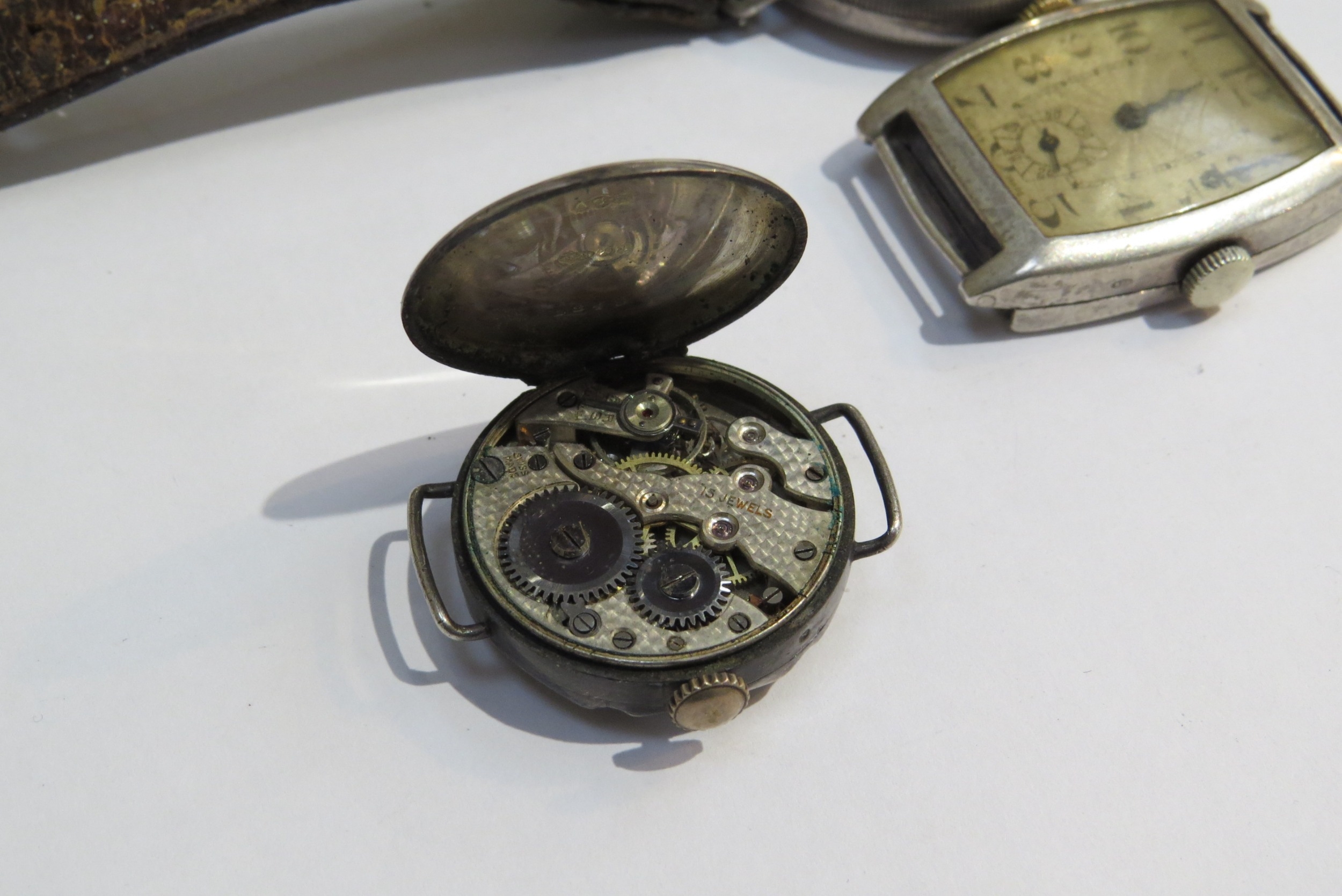 A group of four silver watches inclduing a J. W. Benson, London with subsidiary seconds dial on - Image 2 of 7