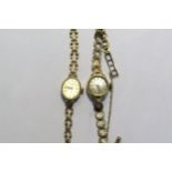 A Rotary 9ct gold ladies wristwatch and 9ct gold Geneve Quartz wristwatch, 18g gross weight