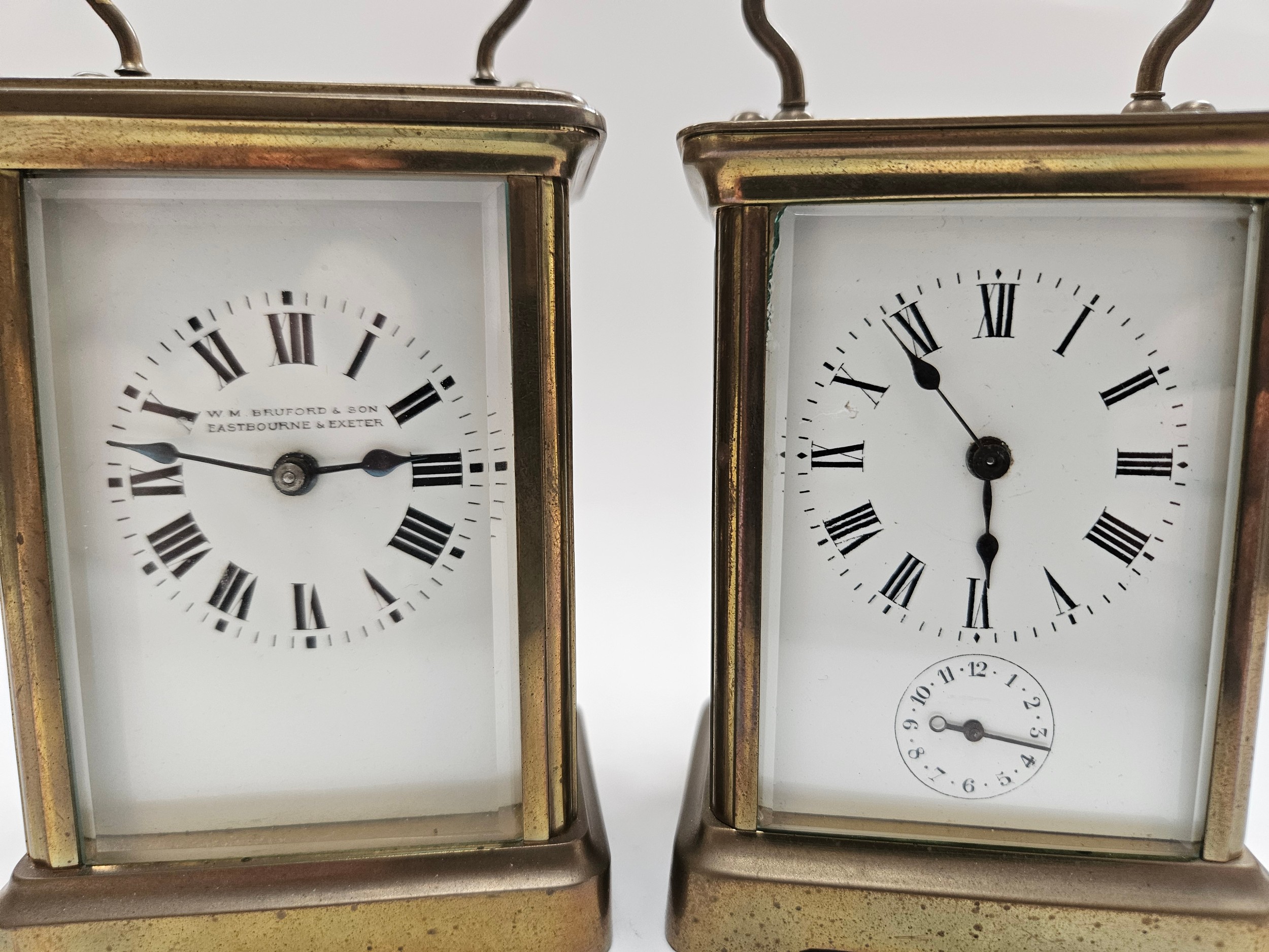 Two French carriage timepieces, one with cylinder escapement, the other with alarm and lever - Image 4 of 5