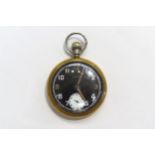 A Damas Broad Arrow pocket watch, case back reads: GS/FP XX 184806 (Broad Arrow), watch with black